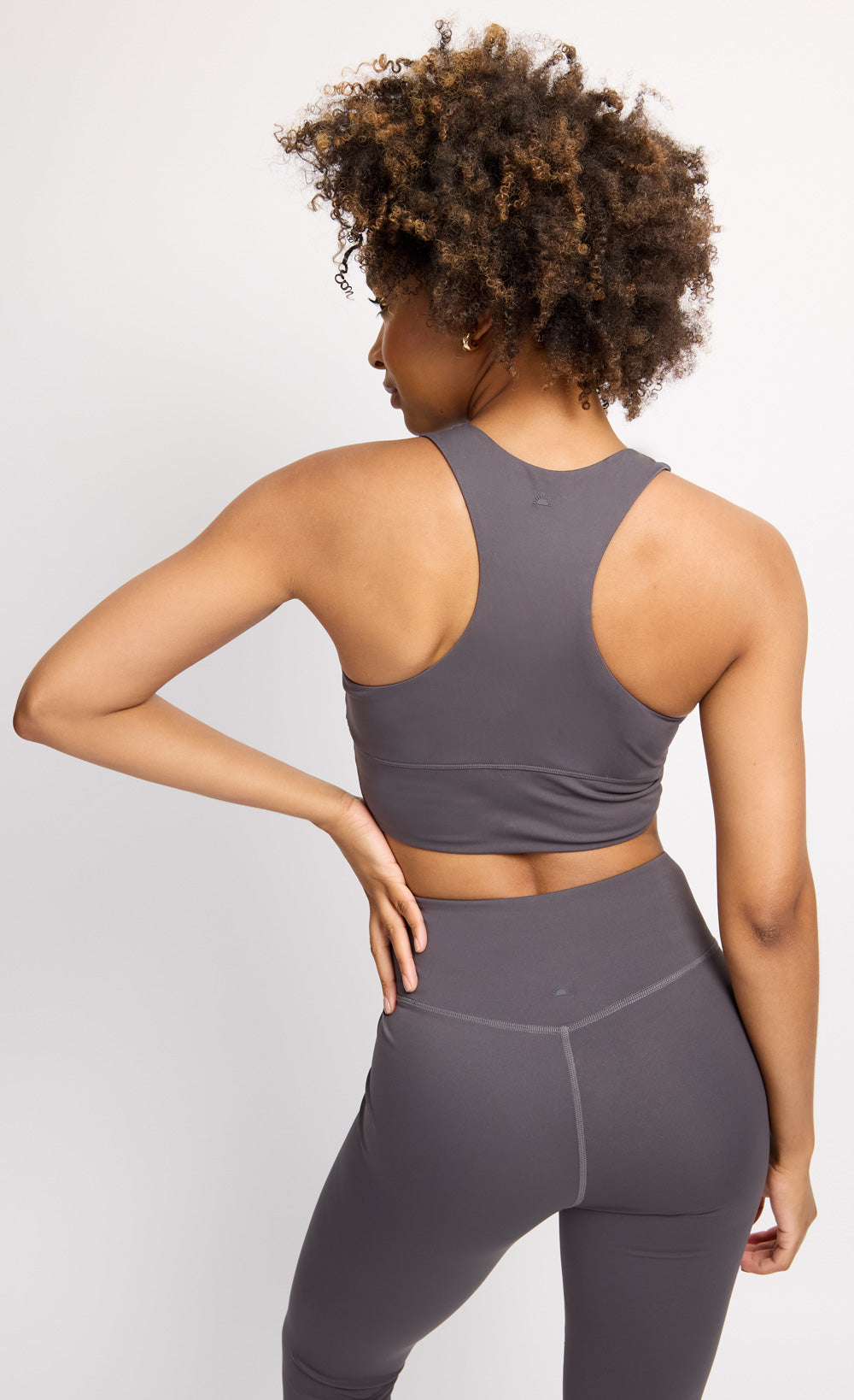 Charcoal Grey Scoop Sports Bra