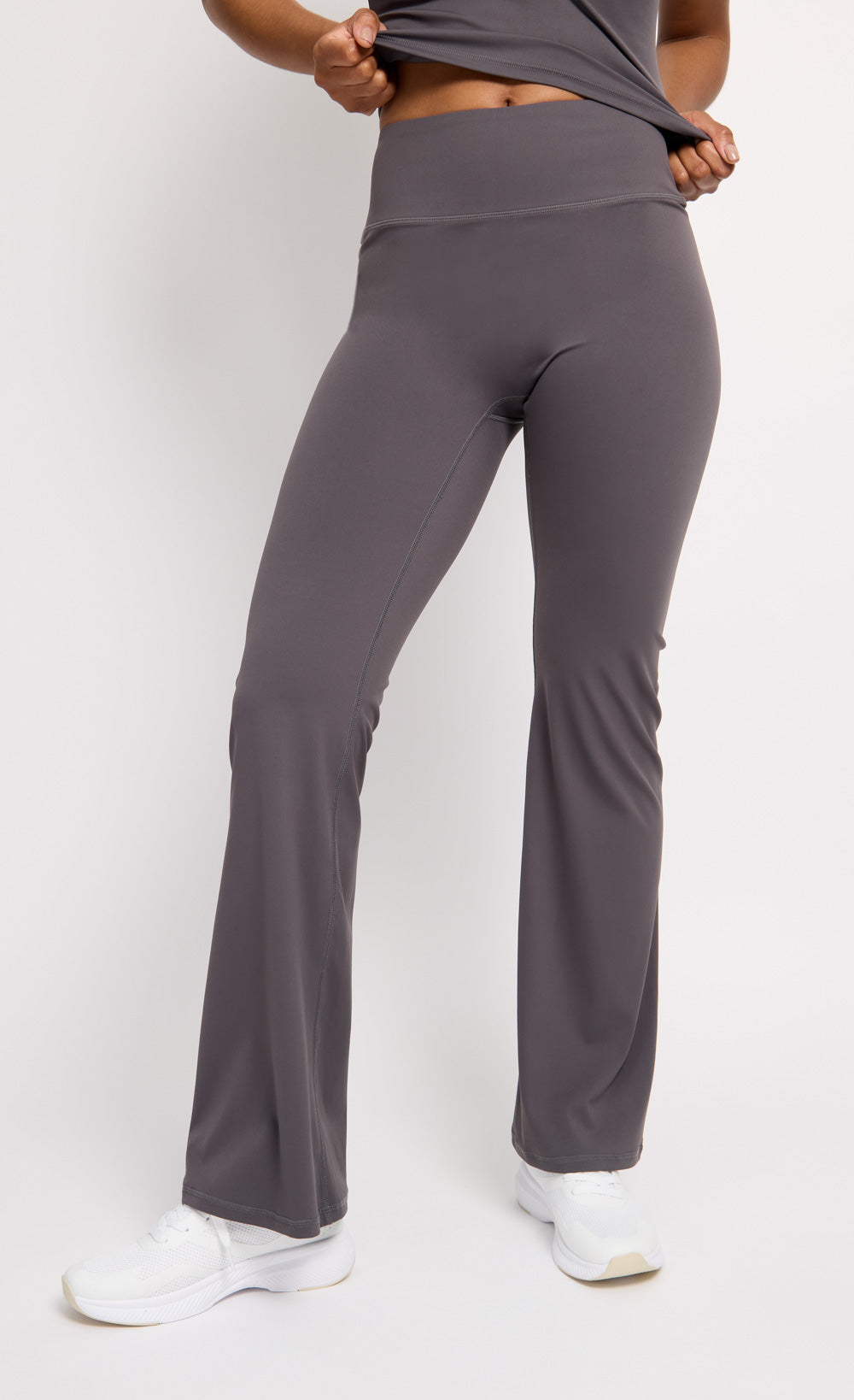 Charcoal Grey Flared Leggings