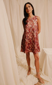 Blur Print Satin Mini DressDressesSatin DressLittle Mistress