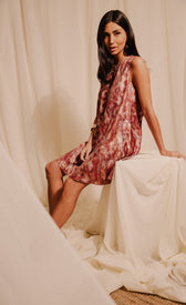 Blur Print Satin Mini DressDressesSatin DressLittle Mistress