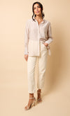 Cream Gem Chiffon Shirt by Vicky Pattison
