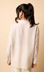 Cream Gem Chiffon Shirt by Vicky Pattison