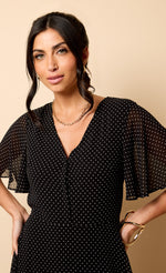 Polka Dot Chiffon Midaxi Dress by Vicky Pattison