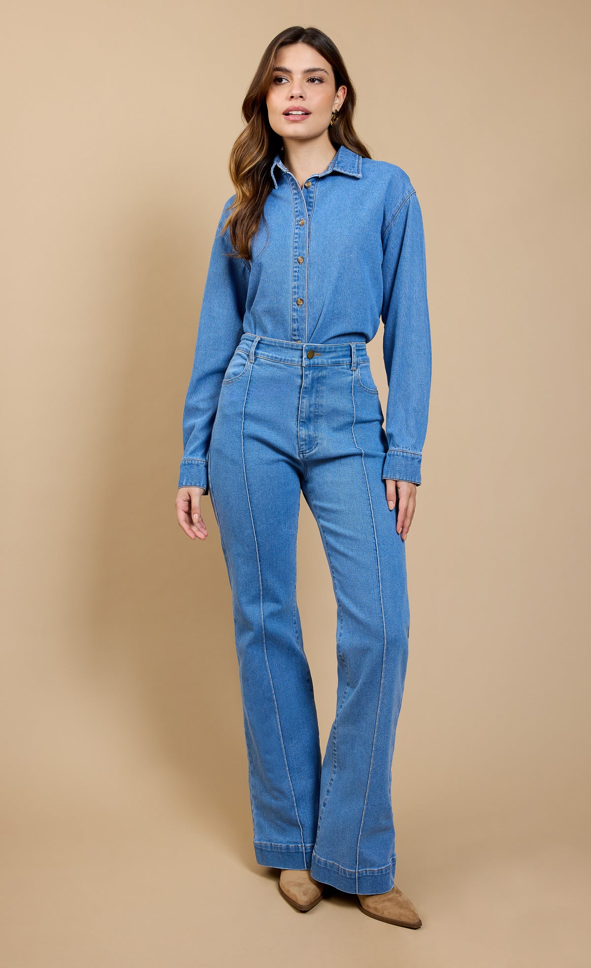 Magda Blue Wide Leg Jeans Vicky Pattison EDITJeansJeansLittle Mistress