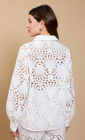 Lumen White Broderie ShirtShirtsTops & BlousesLittle Mistress
