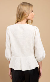 Oyster Textured Blouse by Vicky PattisonBlousesTops & BlousesLittle Mistress