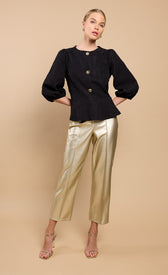Black Textured Blouse by Vicky PattisonBlousesBlousesLittle Mistress