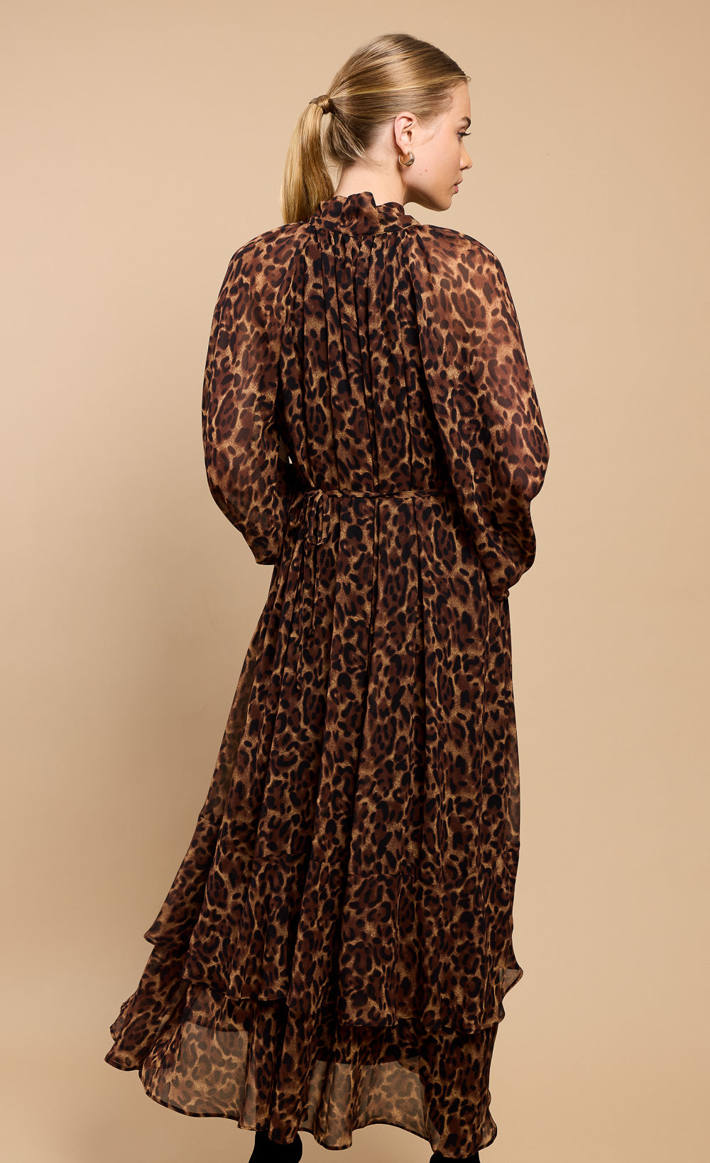 Leopard Print Chiffon Midaxi Dress by Vicky Pattison