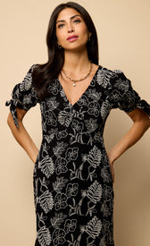 Black Embroidered Midaxi DressDressesDressesLittle Mistress