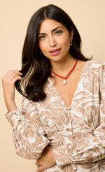 Leaf Print Midaxi Dress