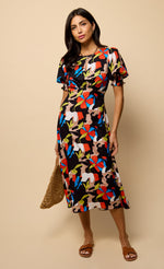Multi Printed Midaxi Dress