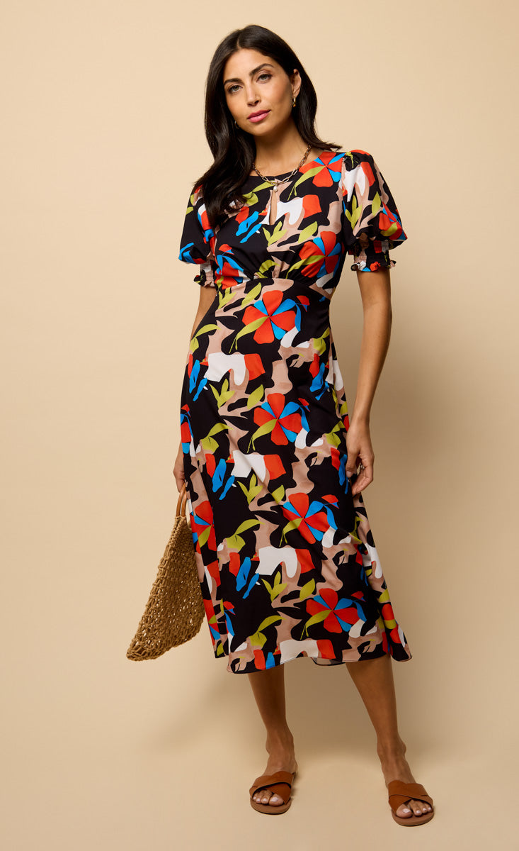 Multi Printed Midaxi Dress