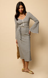 Striped Knitted Midaxi DressDressesDressesLittle Mistress
