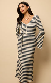 Striped Knitted Midaxi DressDressesDressesLittle Mistress