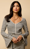 Striped Knitted Midaxi Dress