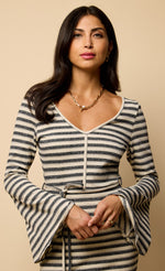 Striped Knitted Midaxi Dress