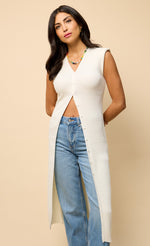 Ecru Knitted Midaxi Dress