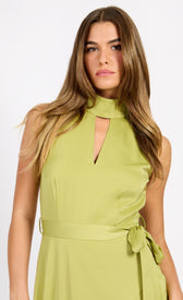 Olive Satin Midaxi DressDressesMidaxi DressLittle Mistress