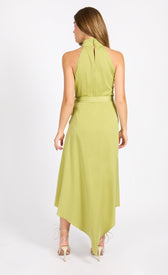 Olive Satin Midaxi DressDressesMidaxi DressLittle Mistress