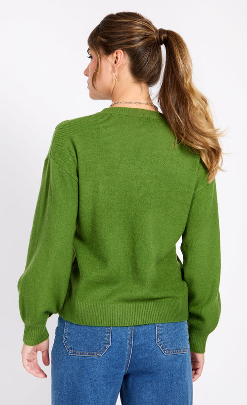 Green Knitted Jumper
