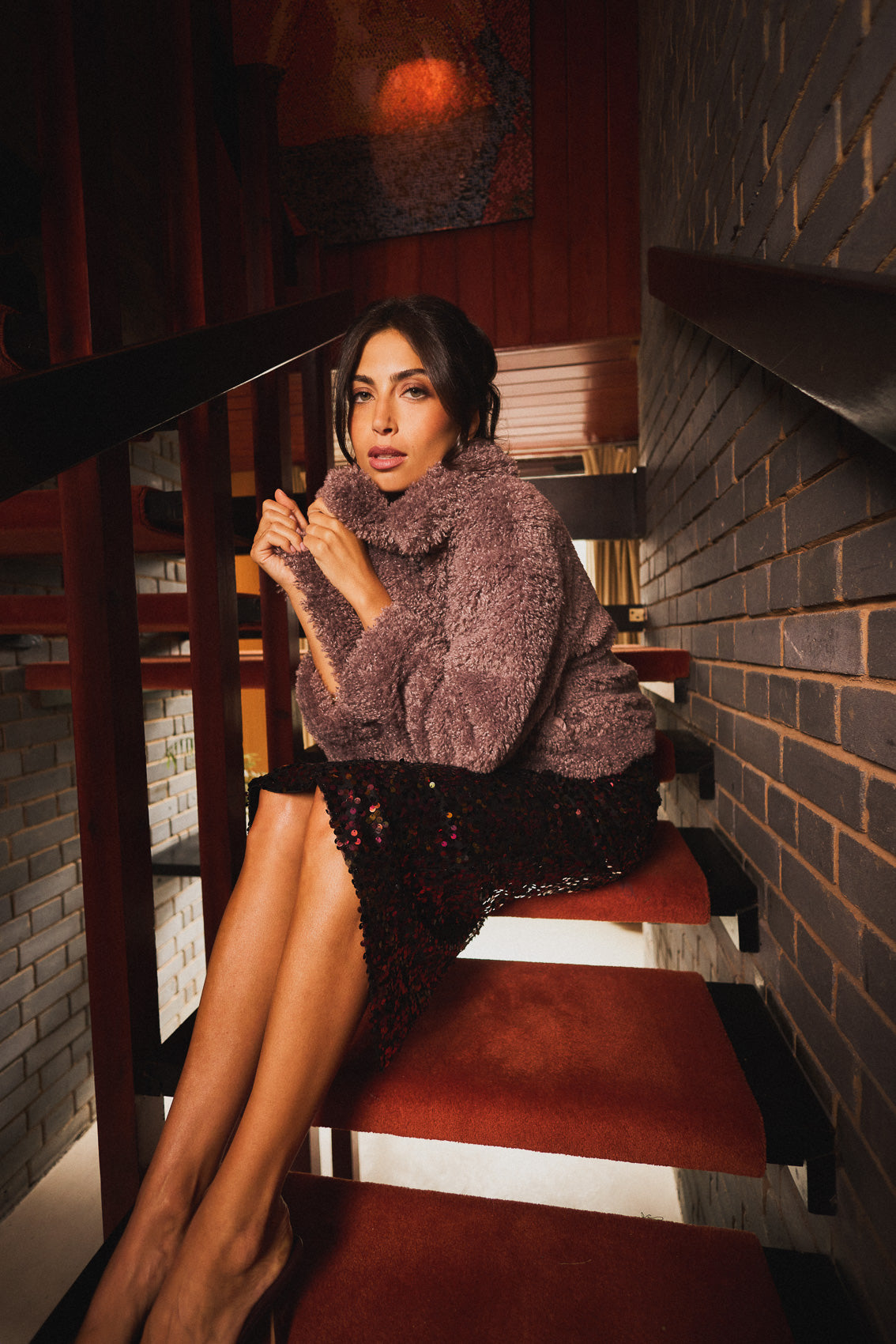 Eleni Mink Faux Fur Jacket