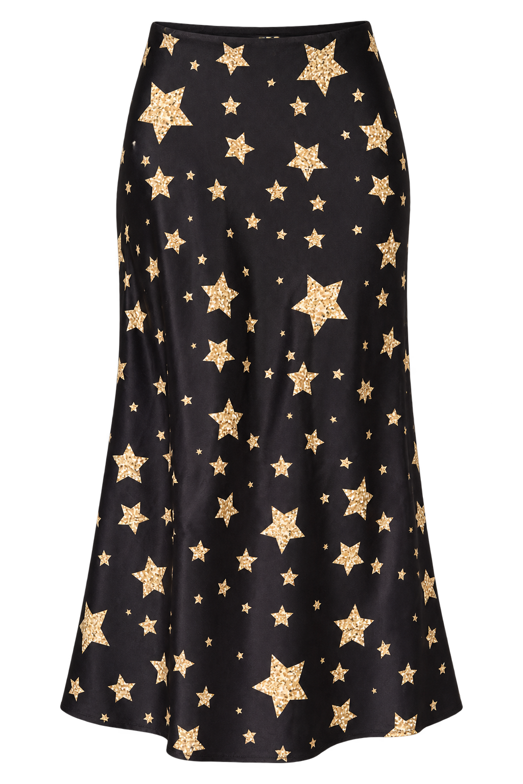 Edmonia Star Print Satin Midi Skirt by iSKA