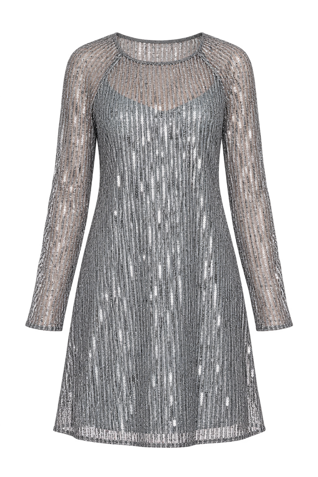 Lewis Gunmetal Sequin Mini Dress by iSKA