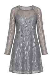 Lewis Gunmetal Sequin Mini Dress by iSKA