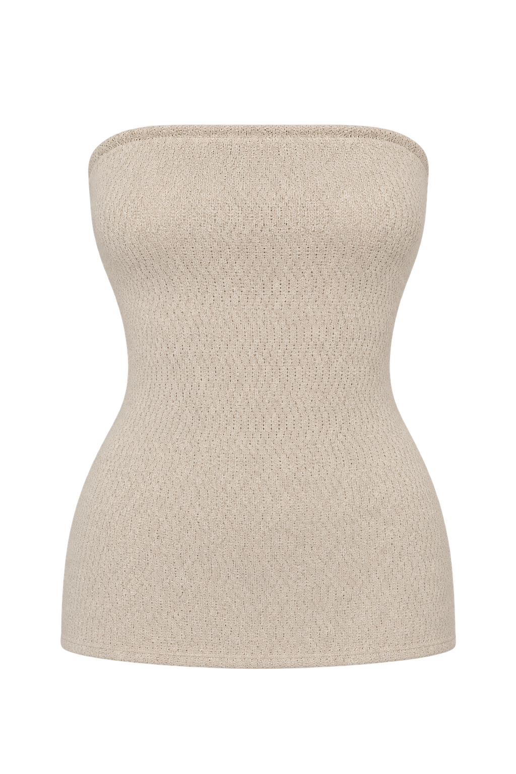 Mailou Taupe Knitted Bandeau Top by Chloe Lewis