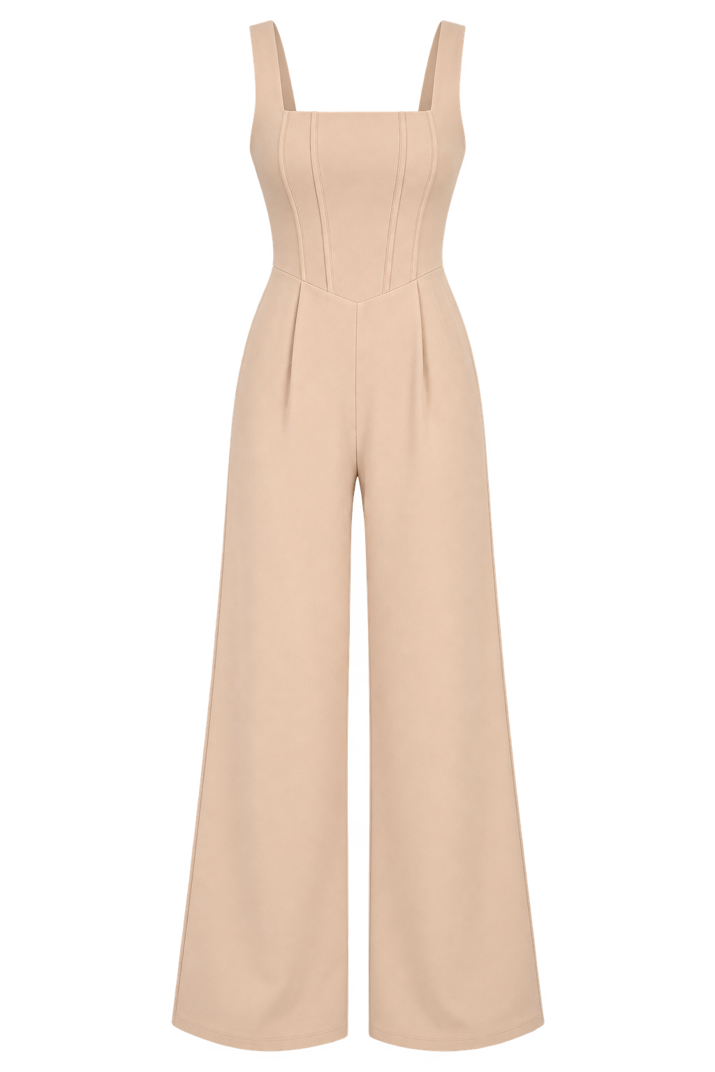 Beckett Taupe Wide Leg Corset Jumpsuit by Chloe Lewis