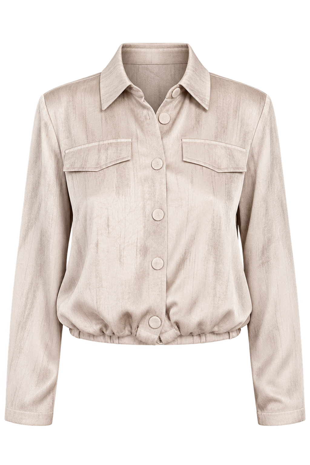 Leonid Oyster Satin Jacket by Chloe Lewis