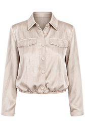Leonid Oyster Satin Jacket by Chloe Lewis