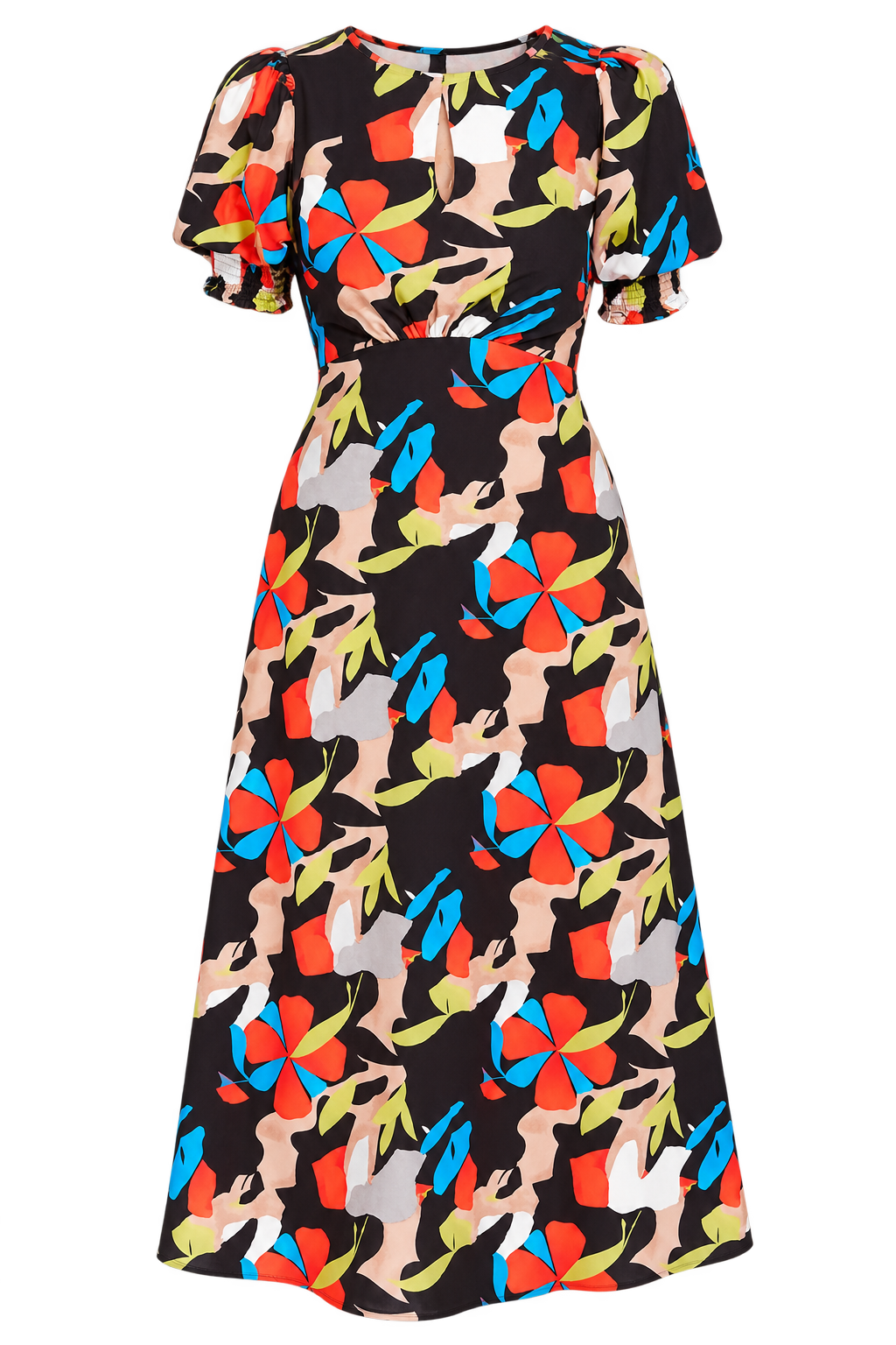 Henri Multi Print Midaxi Dress