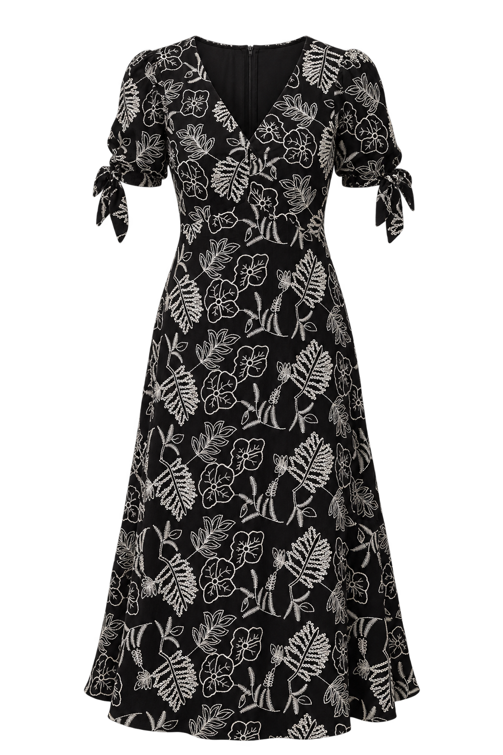 Sirani Black Embroidered Midaxi Dress