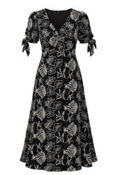 Sirani Black Embroidered Midaxi Dress