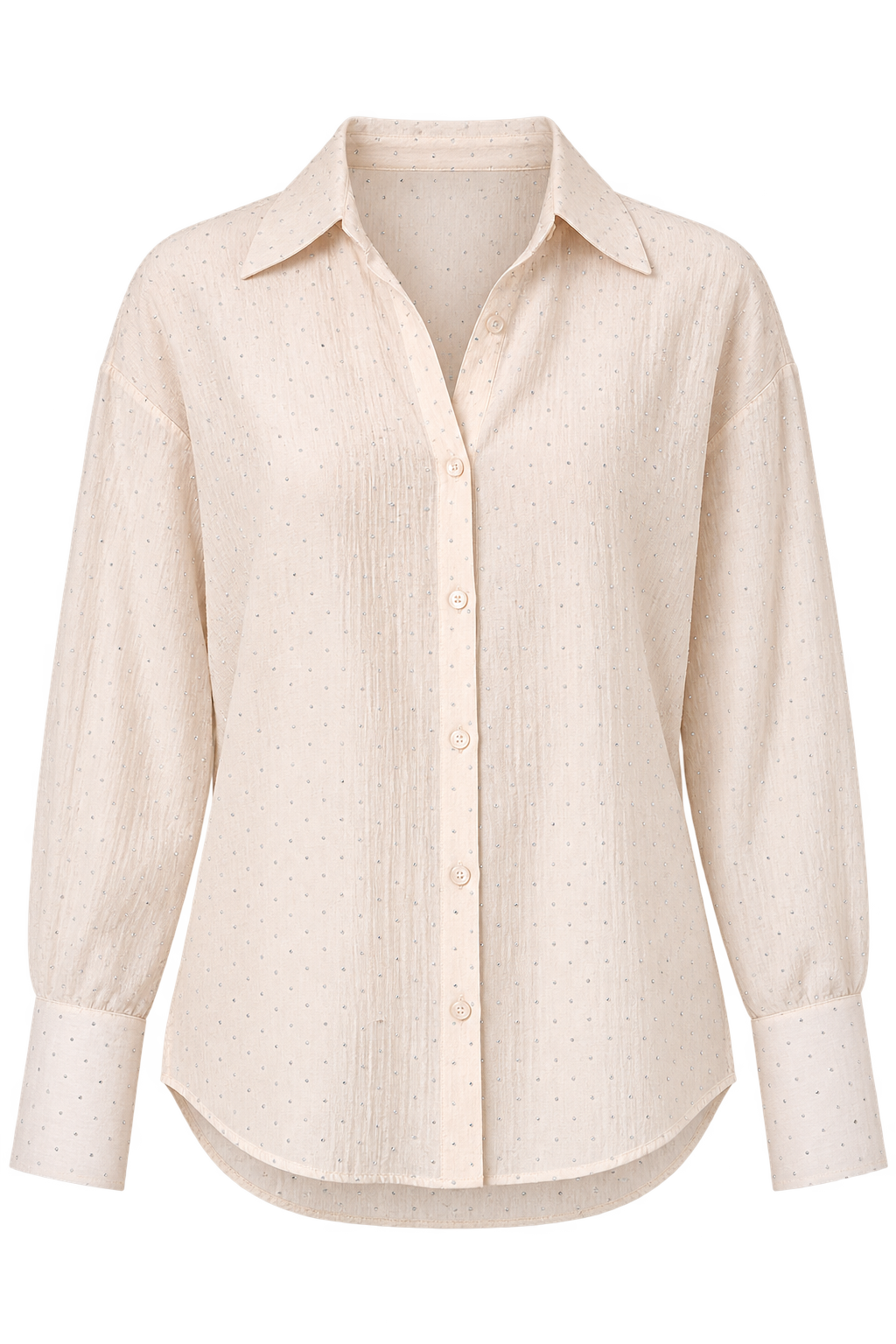 Hesse Cream Gem Chiffon Shirt by Vicky Pattison