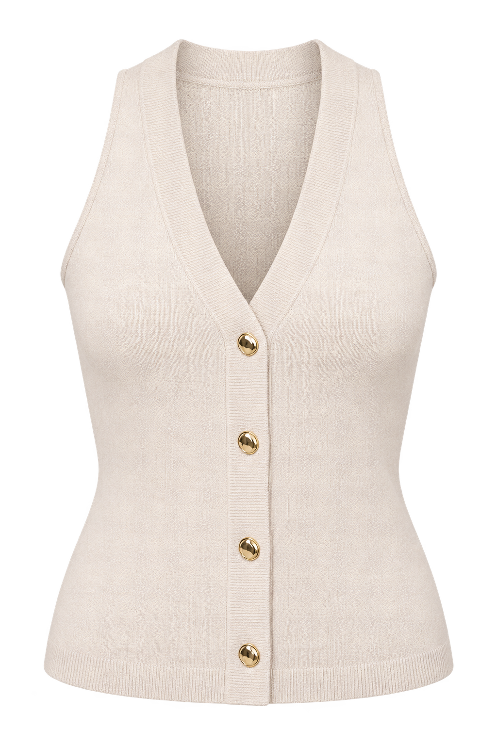 Niki Cream Knit Vest Top by Vicky Pattison