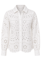 Aitana White Broderie Shirt by Vicky Pattison