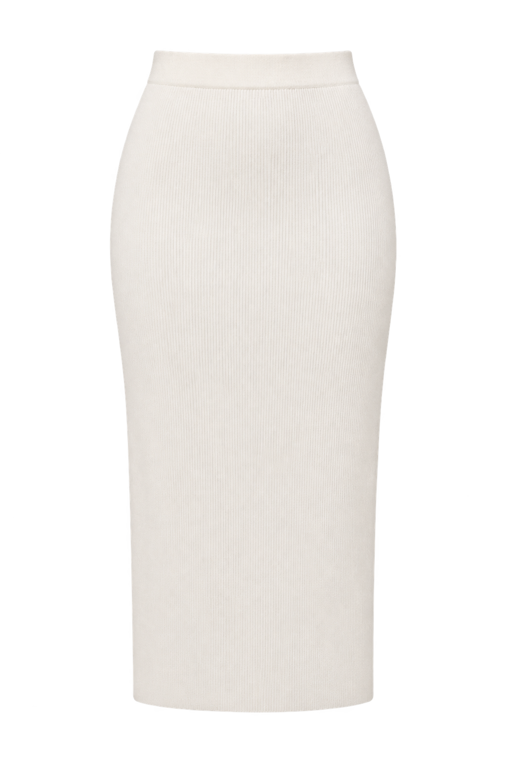 Althea Ecru Ribbed Midaxi Skirt