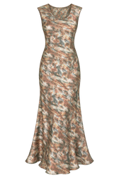 Amelie Sage Blur Print Maxi Dress