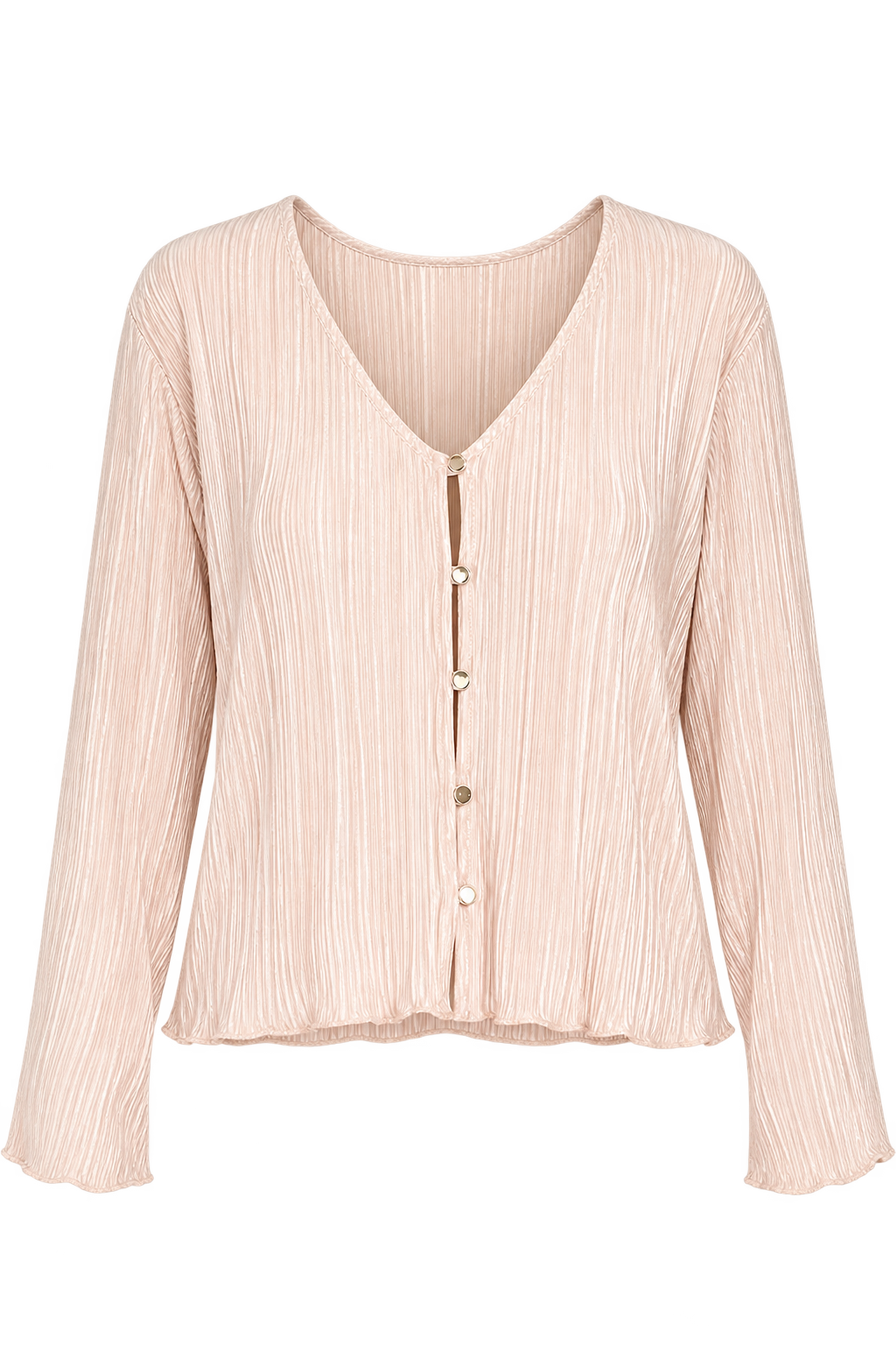 Avalon Champagne Plisse Top