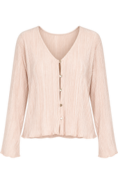 Avalon Champagne Plisse Top