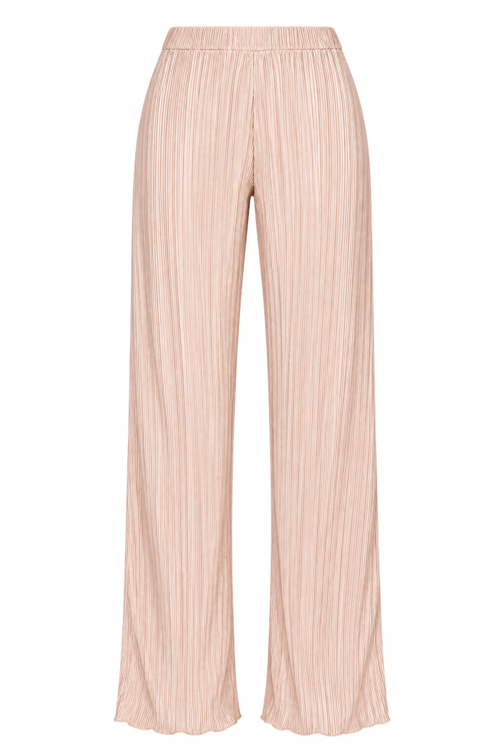 Avril Champagne Plisse Trousers