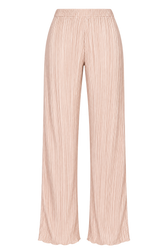 Avril Champagne Plisse Trousers