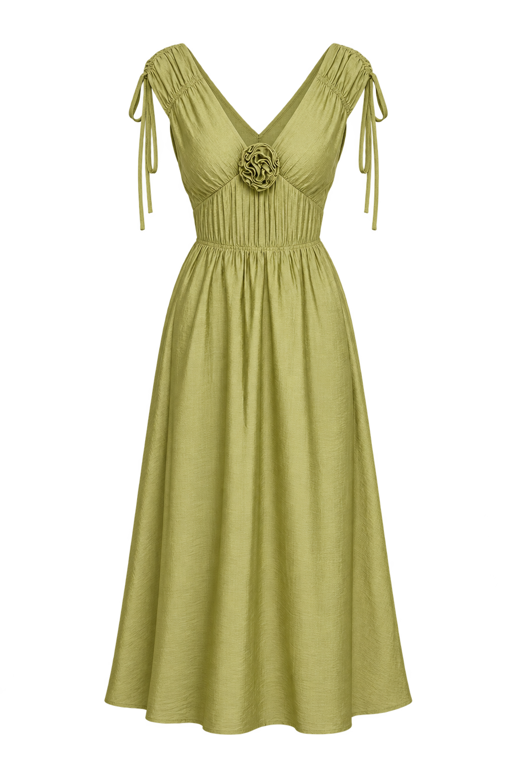 Bellamy Lime Rosette Midaxi Dress