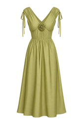 Bellamy Lime Rosette Midaxi Dress