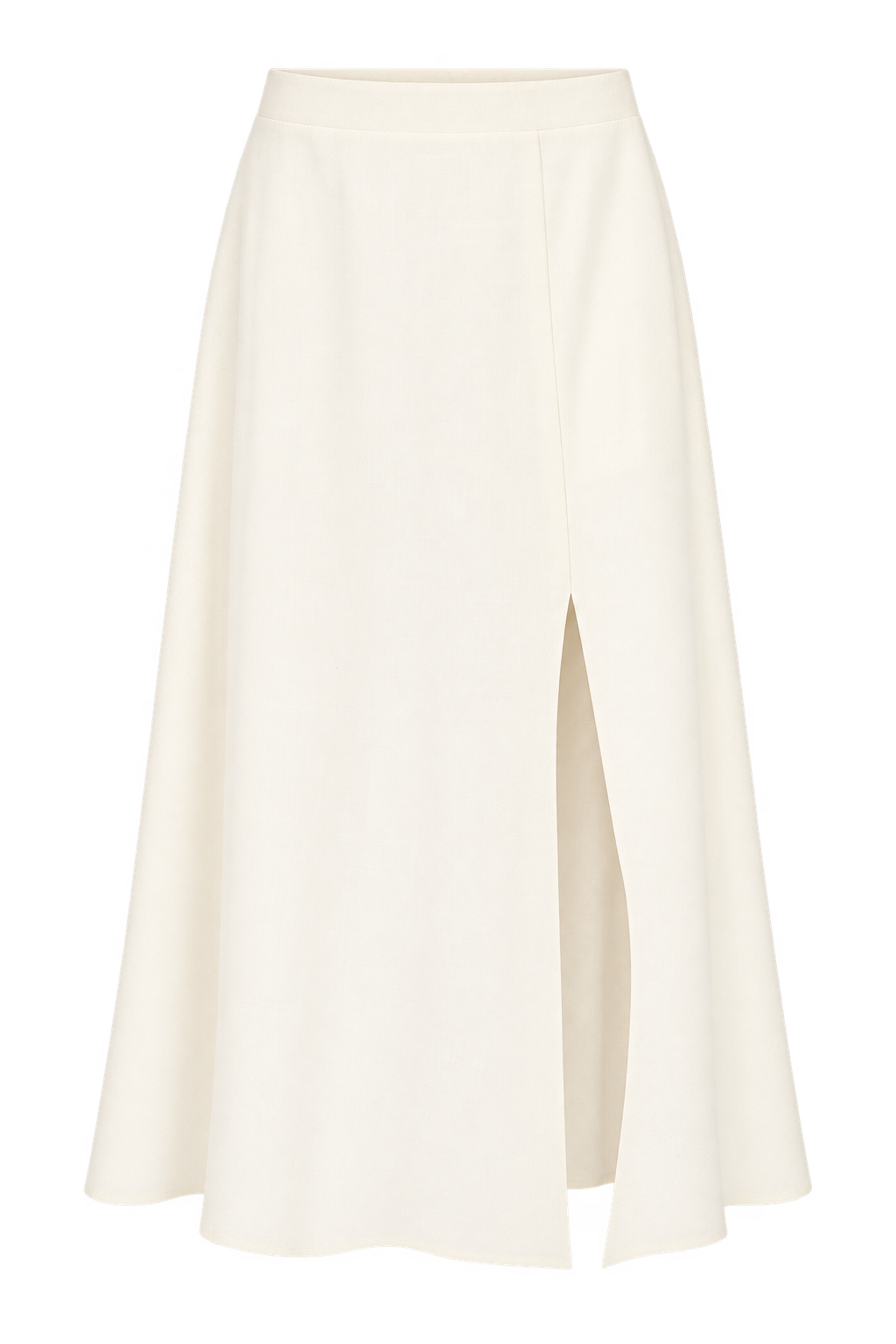 Brielle Cream Midaxi Skirt With Linen