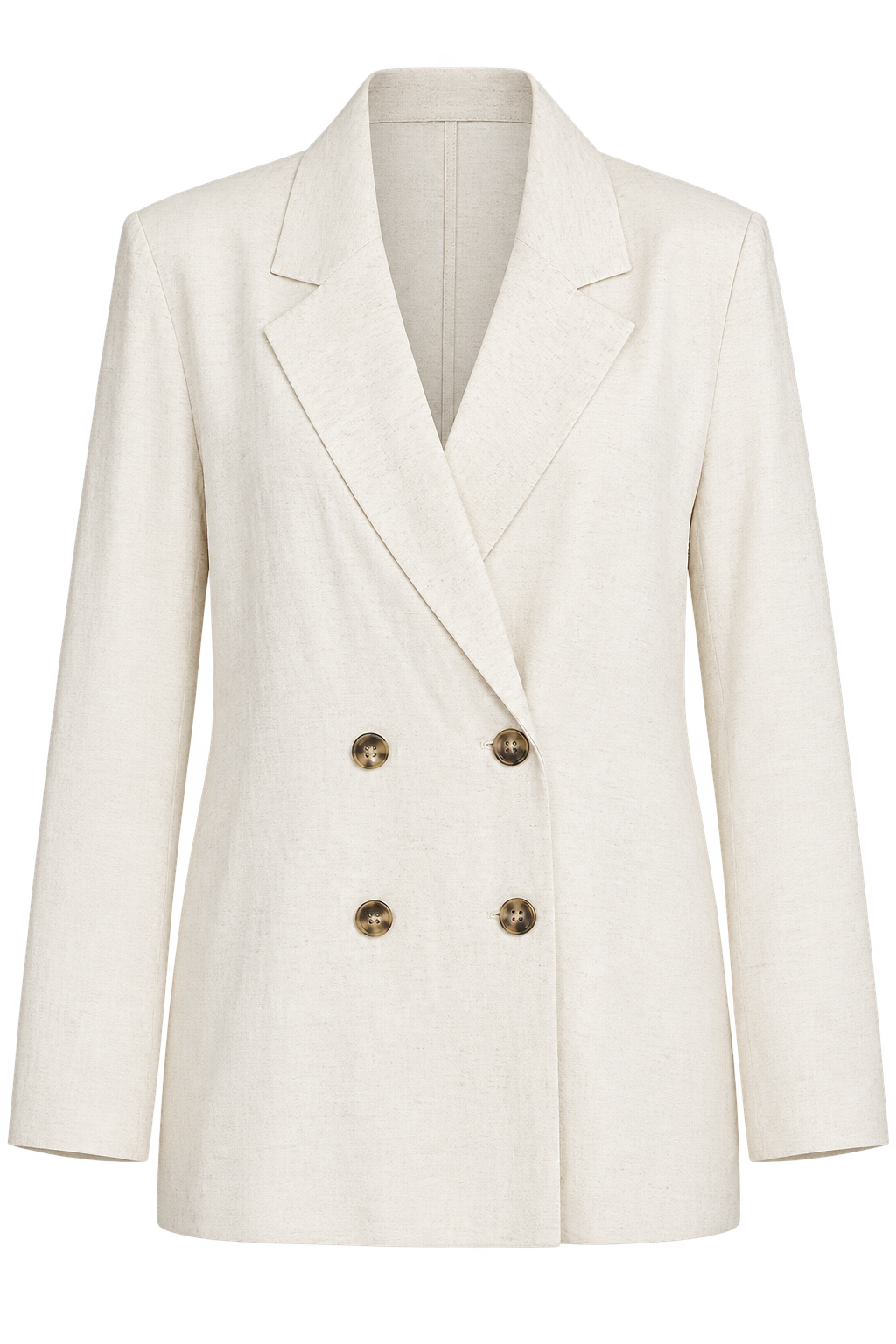 Cecilia Oatmeal Blazer With Linen