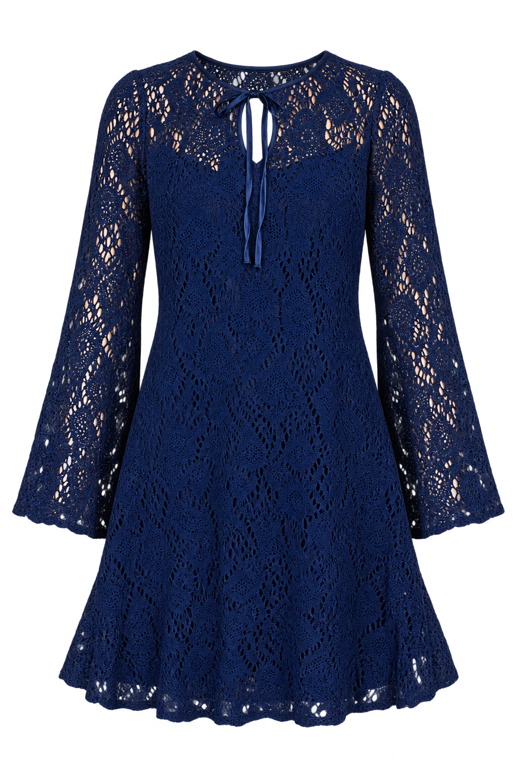 Chelsea Navy Crochet Mini Dress