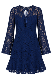 Chelsea Navy Crochet Mini Dress